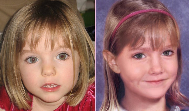 Madeleine McCann as she was aged three and how she may have looked aged six