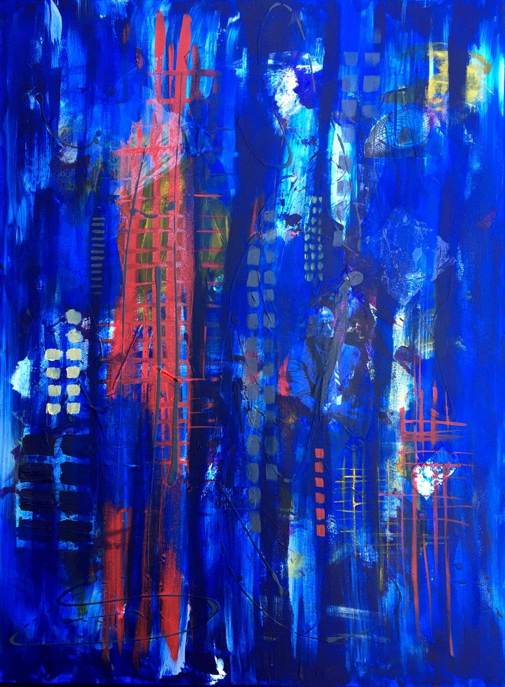 “Steel and Glass” - Mixed Media 48”x 36”Barbara Mosher