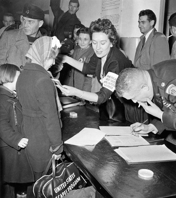 Due to the put-down of the Hungarian Uprising in 1956 by Soviet forces, around 200,000 people fled the county toward the West. In 1956, the U.S. resettled up to 35,000 Hungarian refugees.