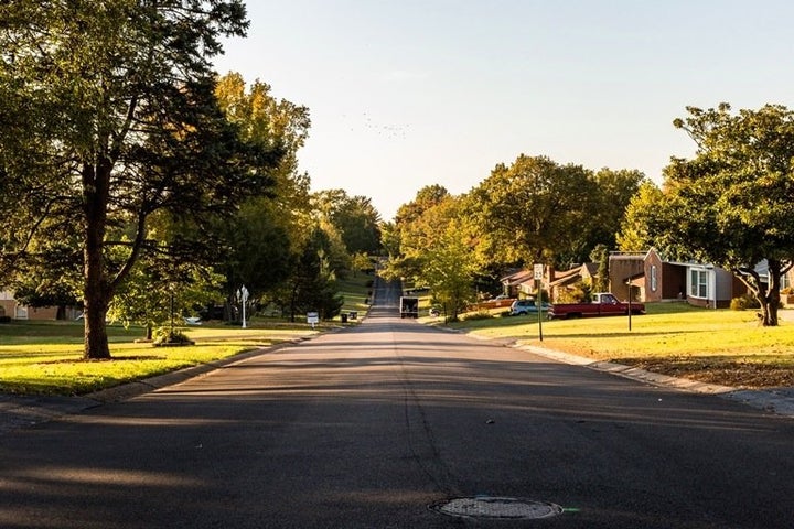 A typical neighborhood of Affton, South St. Louis, where new arrivals continue to be placed. Over the decades, migrants and refugees have added to the local economy. But there remains empty land, despite people’s needs.