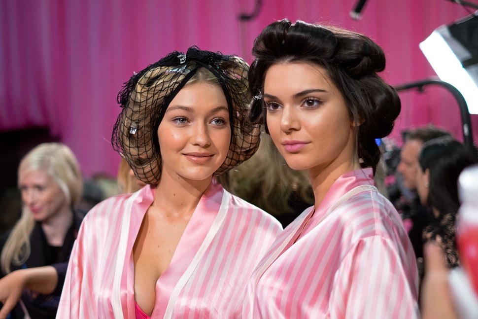 Jenner and Hadid at their first show in 2015. 