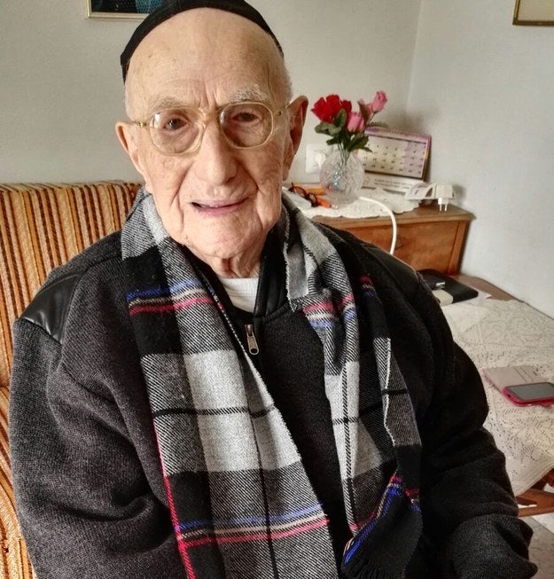 <p>Yisrael Kristal, 112, at his home in the Israeli city of Haifa in January 2016.</p>