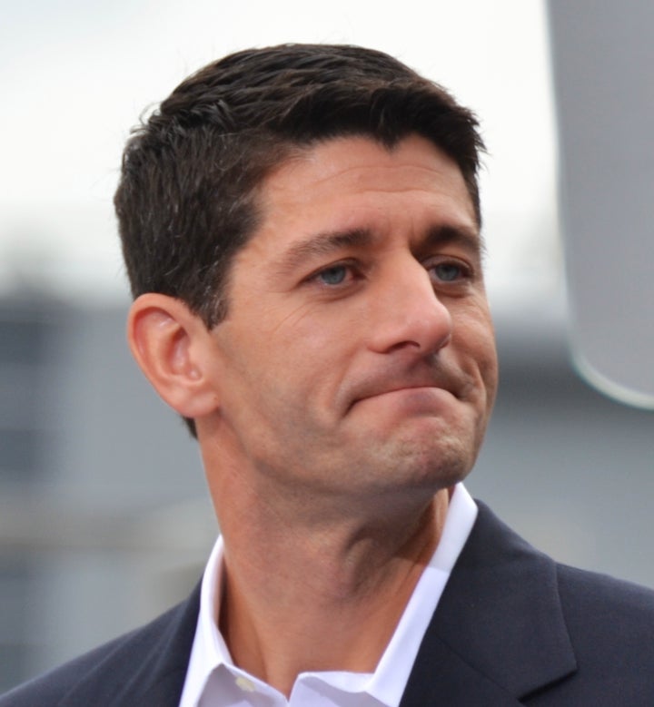 Congressman <a href="https://en.wikipedia.org/wiki/Paul_Ryan" target="_blank">Paul Ryan</a> after being introduced by Mitt Ro