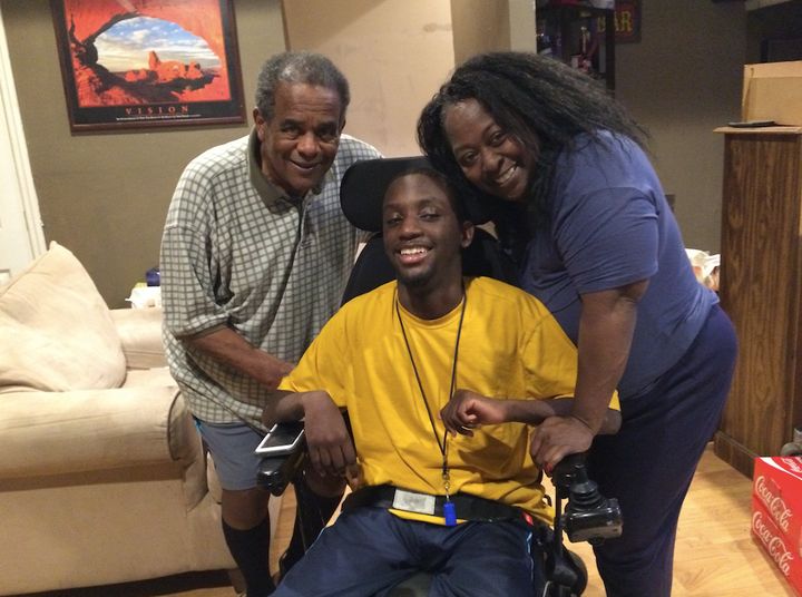 Tennessee VR staffers deemed Robert Wells unable to succeed in college but he has a GPA of 3.6 at Nashville State Community College. He is pictured with his parents.