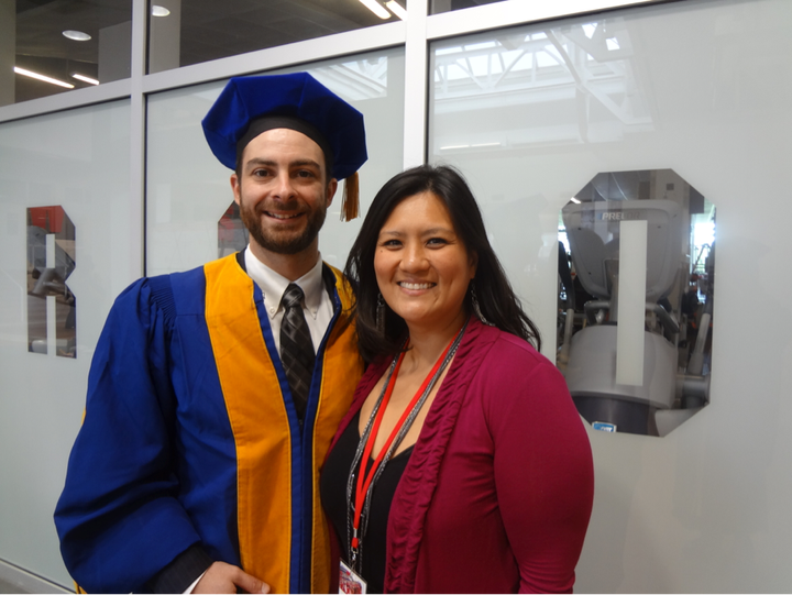 Maung-Gaona with graduate James Hererra