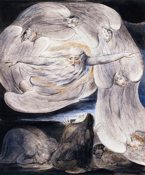 William Blake, Job Confessing his Presumptions to God who Answers from the Whirlwind