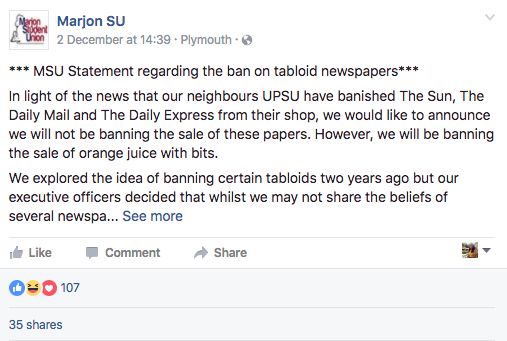 Marjon union officers have released a hilarious statement over free speech on university campuses