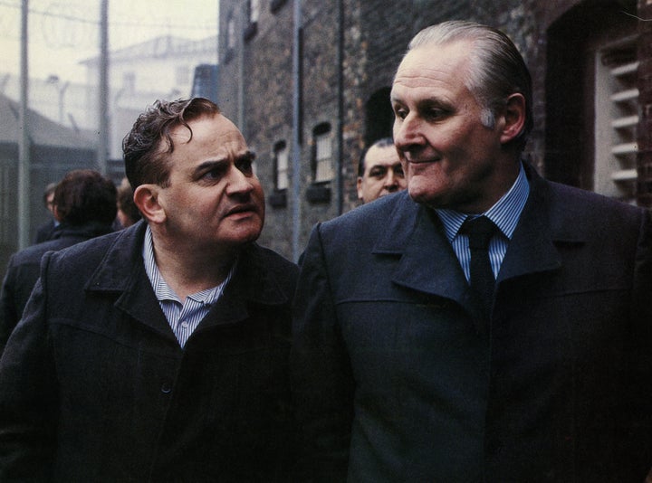 Peter Vaughan (right) starred alongside Ronnie Barker in 'Porridge'.