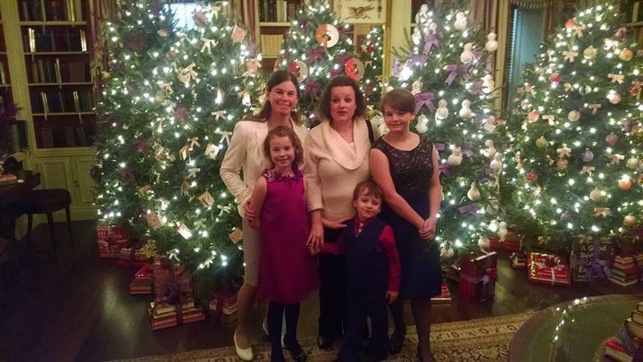 <em>Eleanore, aka “Honey Badger” is on the right. Mom is trying to contain Liam, and Maddy is on the left with Kyra.</em>