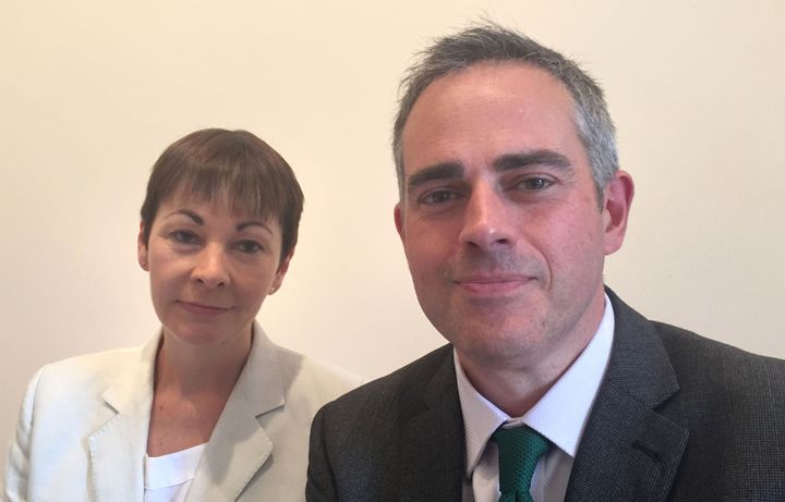 Green party co-leaders Caroline Lucas and Jonathan Bartley