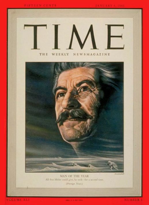 Joseph Stalin cuts a heroic figure as Time's 1942 Man Of The Year