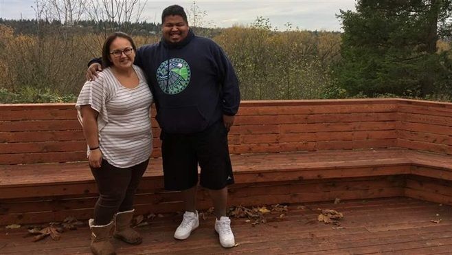 Misty Jones and Tony Rutherford stand on the deck of a recovery center they help run on the Muckleshoot reservation in Auburn, Washington. Native Americans are at least twice as likely as the general population to become addicted to drugs and alcohol.