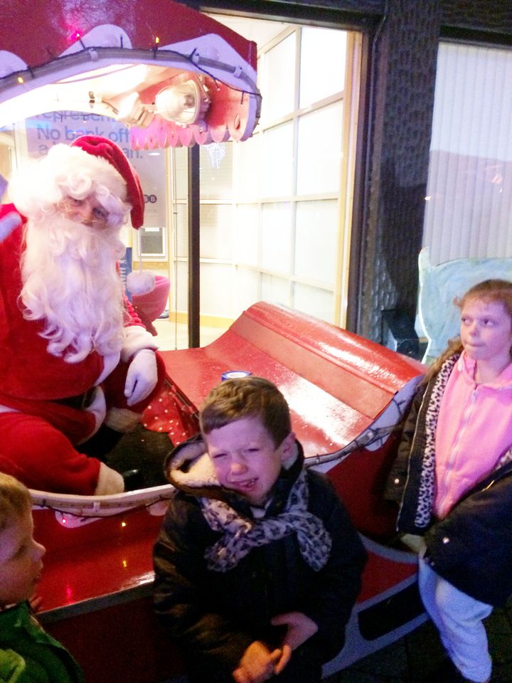 <strong>Dylan Taylor, pictured above with his sister Katie, was told he was on the 'naughty list' by Santa in High Wycombe</strong>