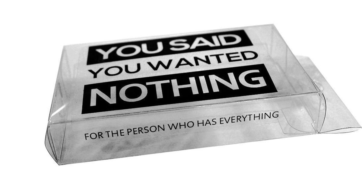 Nothing gift. Nothing in Box. Gag Gift.