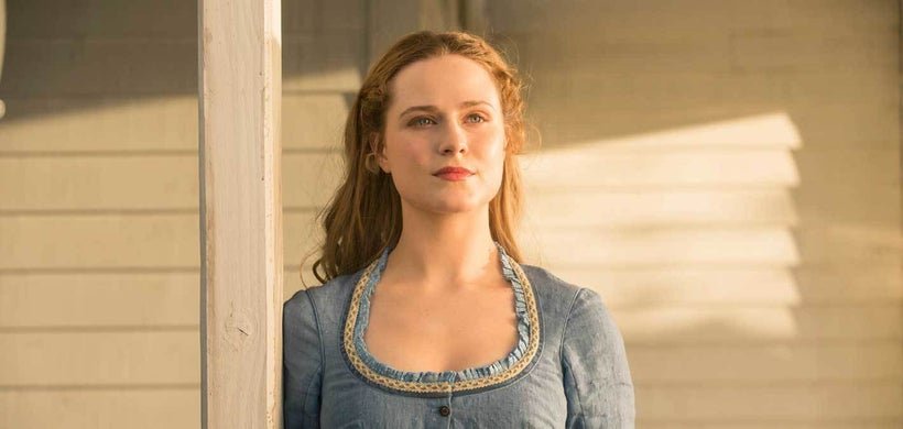 Evan Rachel Wood as Dolores Abernathy in Westworld.