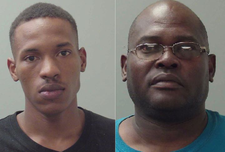 From left: Terry Brown, 23, and Kenneth Fennell White, 49, were charged following the raid.