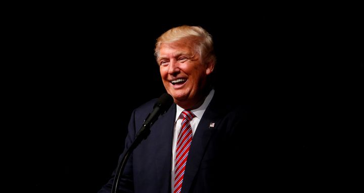 Republican U.S. Presidential nominee Donald Trump attends a campaign event at Briar Woods High School in Ashburn, Virginia, U.S. August 2, 2016.