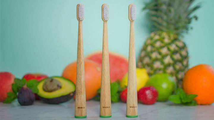 These bamboo toothbrushes by MABLE can be composted.