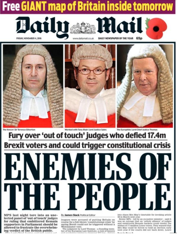 <strong>This Daily mail's front page was widely criticised</strong>