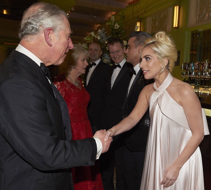 Gaga also met Prince Charles