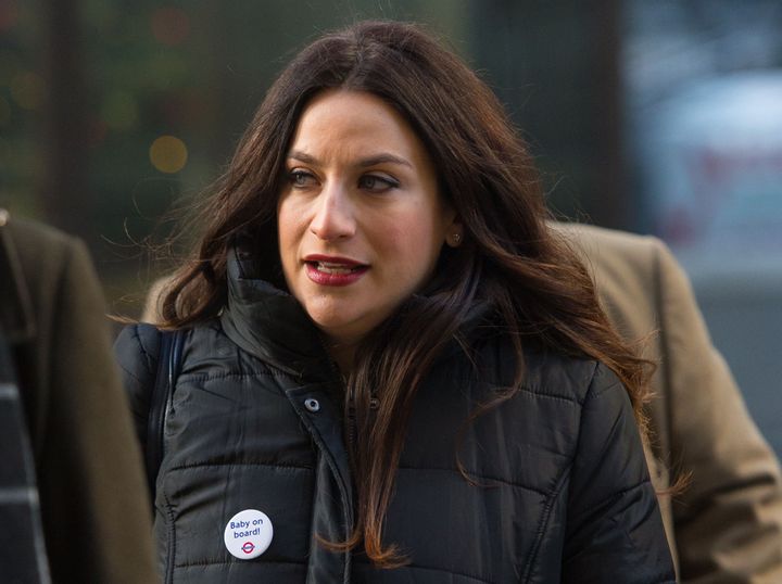 Luciana Berger arriving at the Old Bailey in London where blogger Joshua Bonehill-Paine stood trial