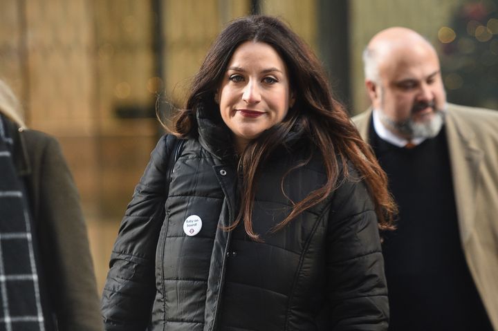 <strong>Luciana Berger arrives at the Old Bailey in London on Monday</strong>