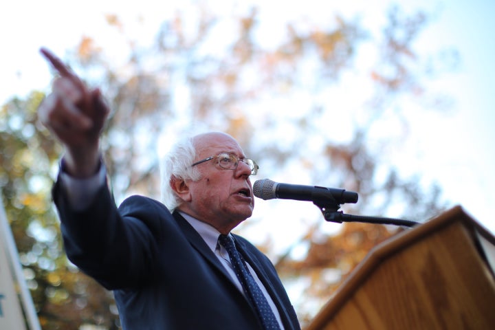 Sen. Bernie Sanders (I-Vt.) spoke at a "Hands Off Medicare" press conference on Wednesday. He challenged President-elect Donald Trump to keep his promise not to cut Medicare.