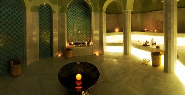 Inside the hamman at the Paiais Faraj.