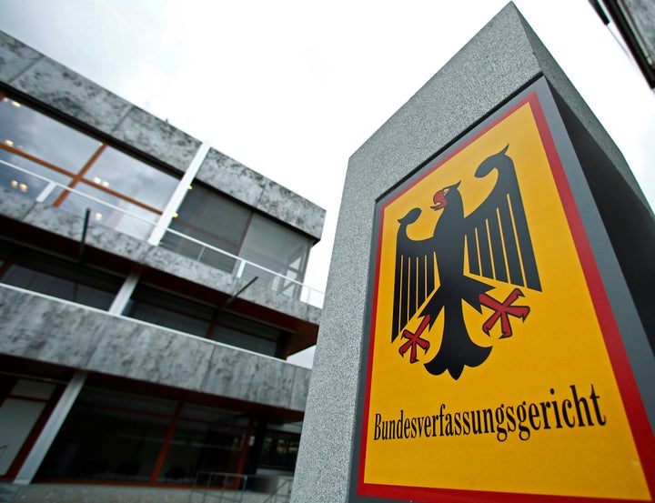 Outside view of Germany's Constitutional Court headquarters during the ruling on the legality of a European Central Bank emergency bond-buying scheme in Karlsruhe, Germany June 21, 2016.