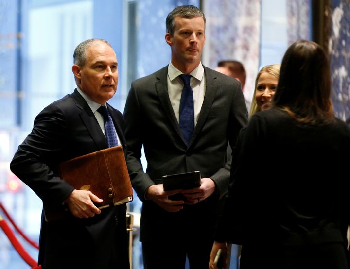 Scott Pruitt met with President-elect Donald Trump in New York City on Wednesday. Pruitt, reportedly Trump's pick for EPA administrator, has fought against water protections.