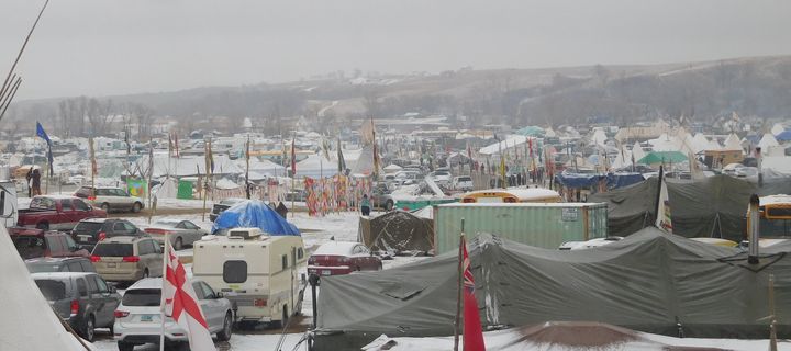 Panoramic View of Standing Rock Encampment