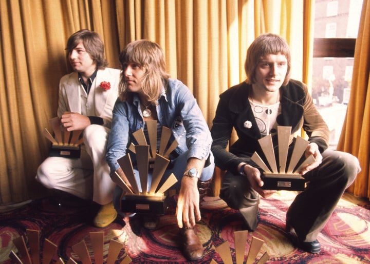 Emerson Lake & Palmer photographed in 1972. (L-R) Greg Lake, Keith Emerson and Carl Palmer.