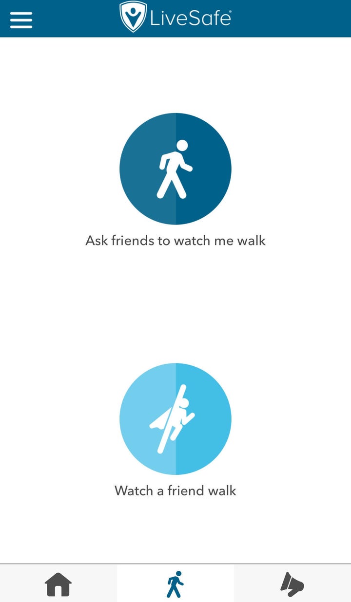 The tracking feature on the LiveSafe app. 
