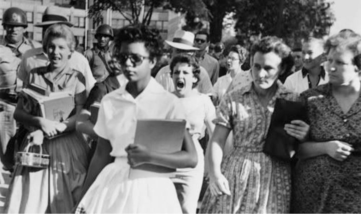 <p>Hazel Bryan and Elizabeth Eckford, Little Rock, Arkansas, September 1957</p>