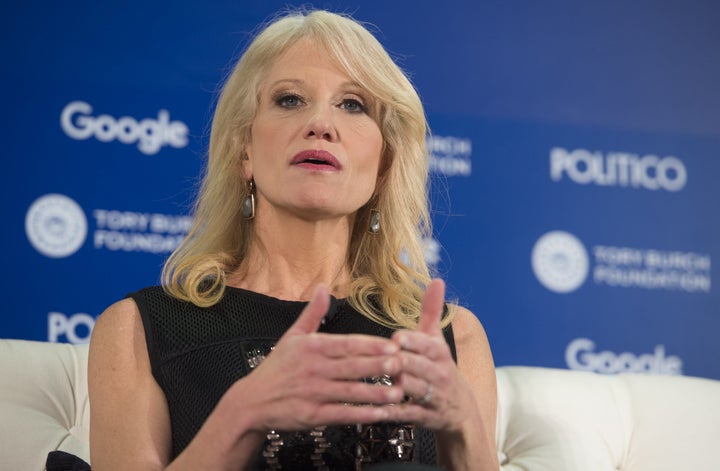 Kellyanne Conway, speaking at Politico's Women Rule Summit in Washington, D.C., on Wednesday.