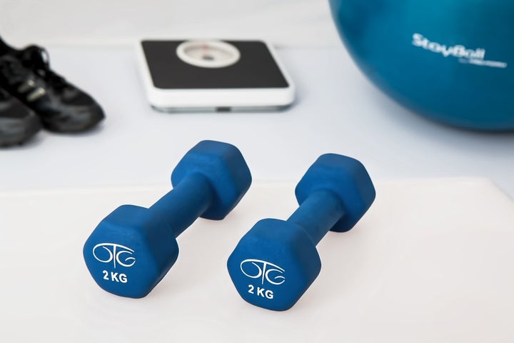 <p>Add weights to your workout for added intensity. </p>