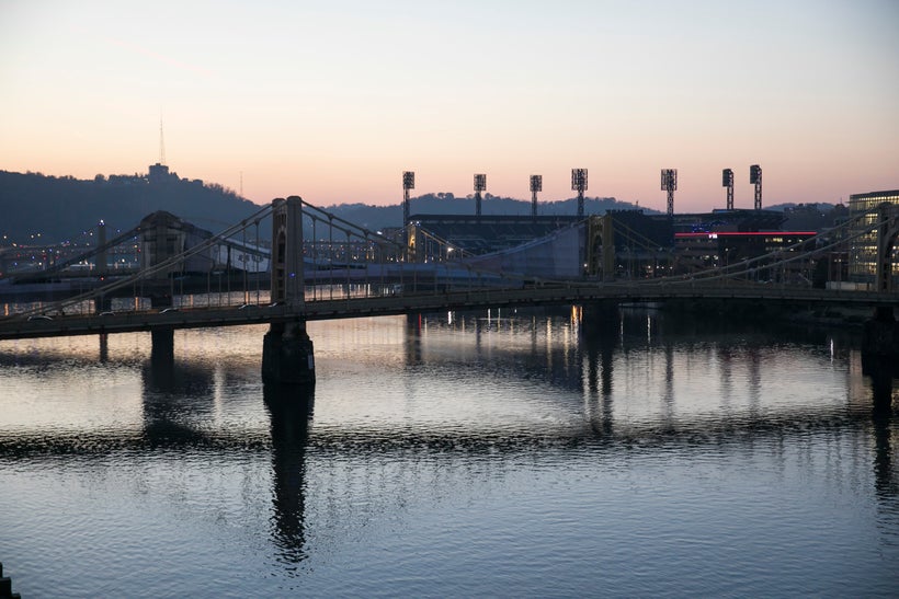 <em>Downtown Pittsburgh at sunset</em>