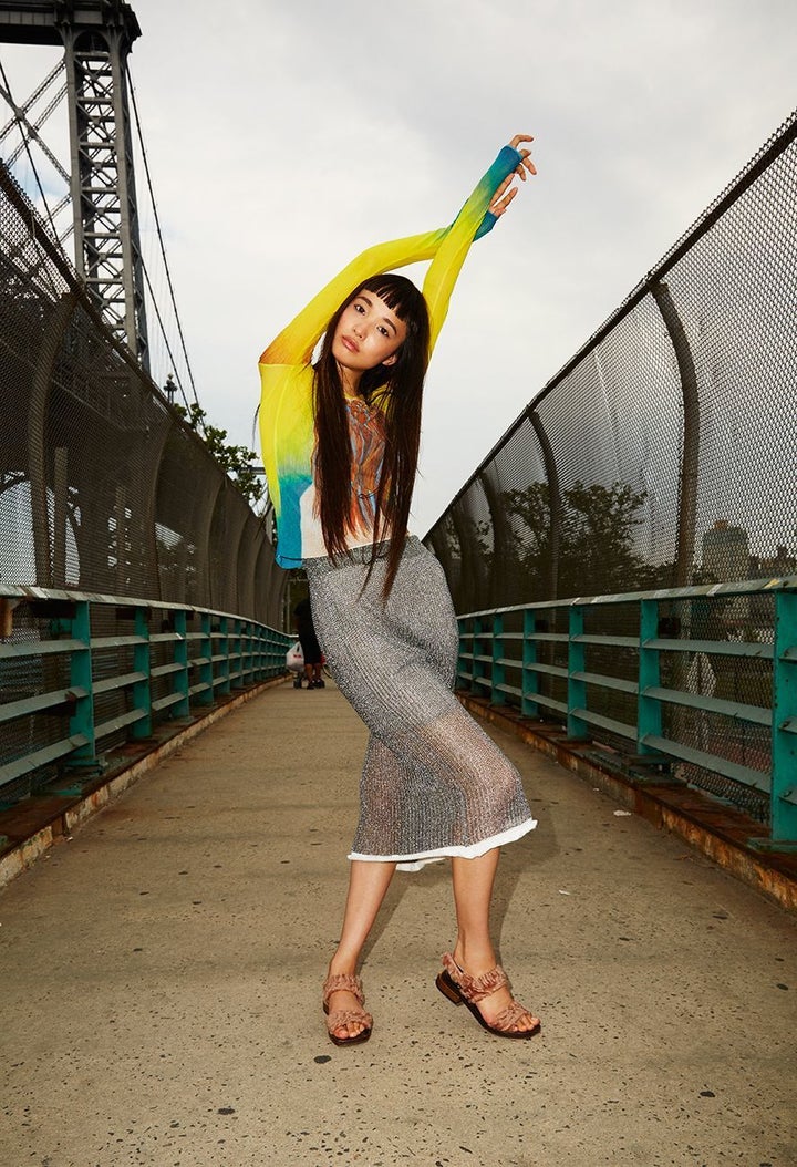 <p><strong>Acne</strong> <em>Tacita Top, $230, available at</em> <a rel="nofollow" href="http://www.acnestudios.com/us/en/tacita-image/15W163-64N.html" target="_blank">Acne Studios</a>; <strong>Jil Sander</strong> <em>Knit Pencil Skirt, $552, available at</em> <a rel="nofollow" href="http://www.saksfifthavenue.com/main/ProductDetail.jsp?FOLDER%3C%3Efolder_id=2534374306418060&PRODUCT%3C%3Eprd_id=845524447004025&R=8050760519245&P_name=Jil+Sander&N=4294911968+306418060&bmUID=ls91WRQ" target="_blank">Saks</a>; <a rel="nofollow" href="https://www.gucci.com/" target="_blank">Gucci</a> <em>shoes.</em></p>
