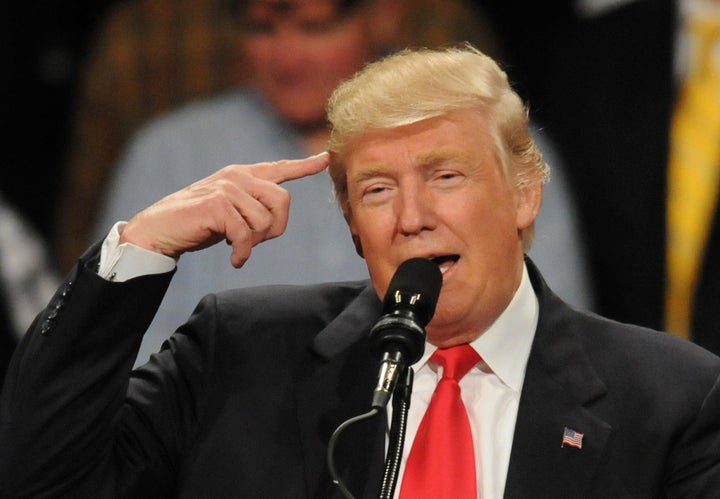 President-elect Donald Trump speaks in Des Moines, Iowa, on Thursday. New Federal Election Commission filings show Trump spen