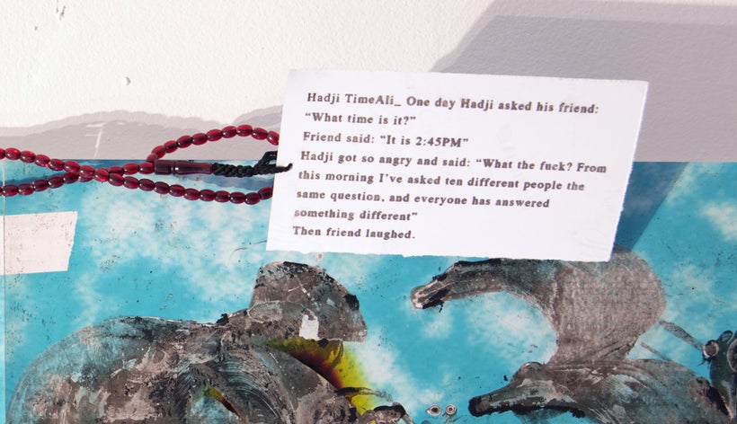 Hadji TimeAli, 2016 (Detail); flashlight and marker on photographic paper; 32 X 60 inches