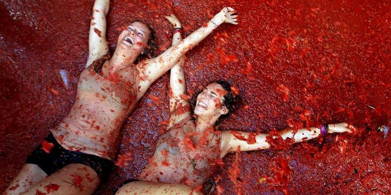 La Tomatina: an annual tomato fight/festival held in Buñol, Valencia.