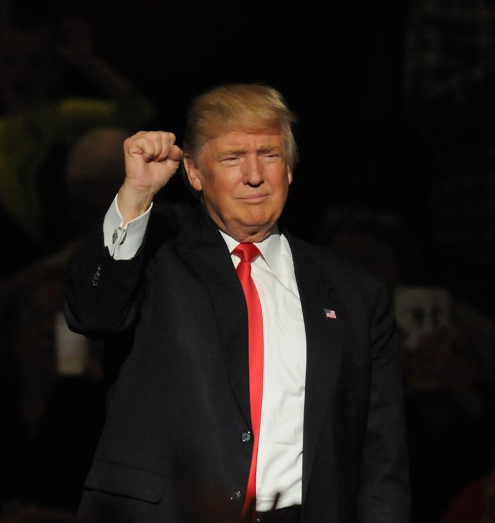 President-elect Donald Trump speaks at a "victory tour" rally on Dec. 8.