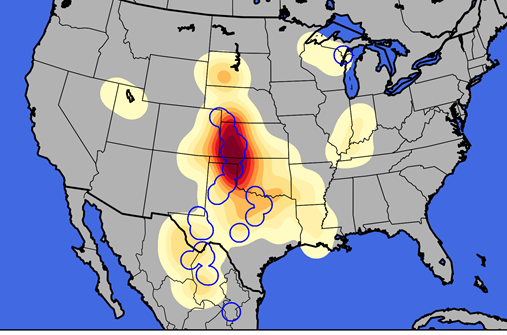 Researcher are using machine learning algorithms to predict hail a day in advance. 