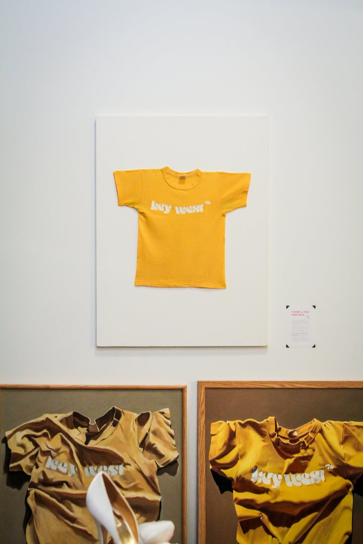 <p>A hung t-shirt is one of the many momentos that can linger in our homes and remind us of past lovers, during the Love Lost exhibition in Miami, Fla.</p>