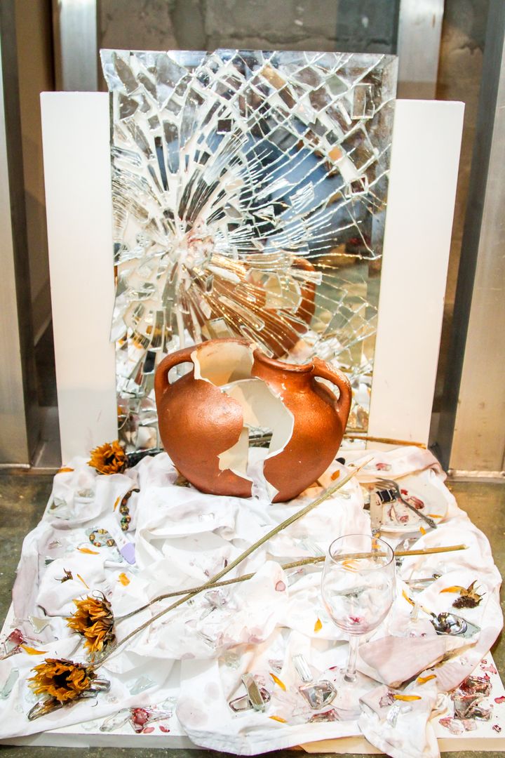 <p>An art installation by Abigail Hoffmire shows one of the many ways people handle tough times and lost love.</p>
