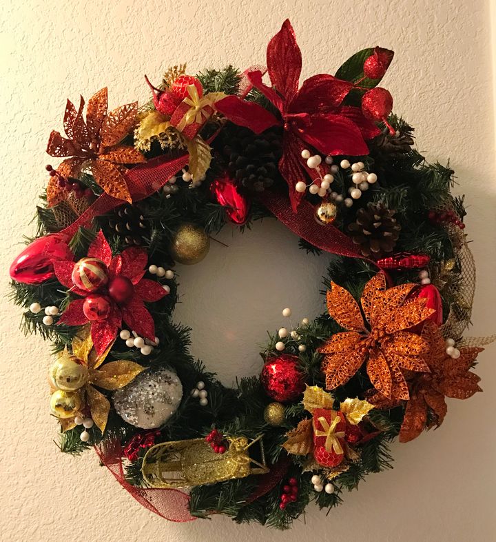 <p>Made during a recent wreath party by yours truly</p>