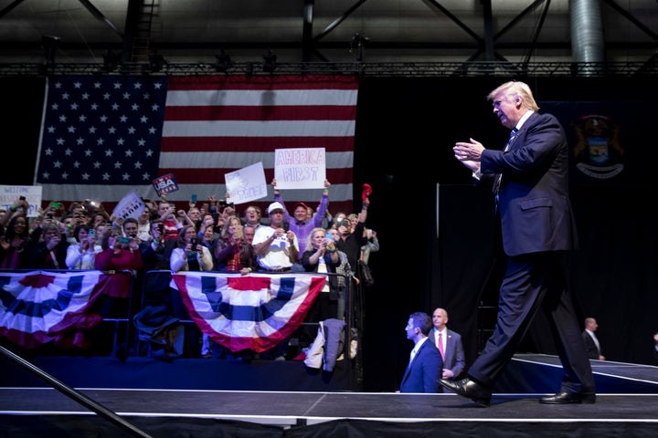 President-elect Donald Trump spoke at a rally in Grand Rapids, Michigan, on Friday.