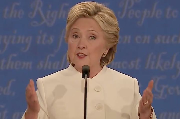Hillary Clinton at third and final 2016 presidential debate moderated by Fox News’ Chris Wallace.