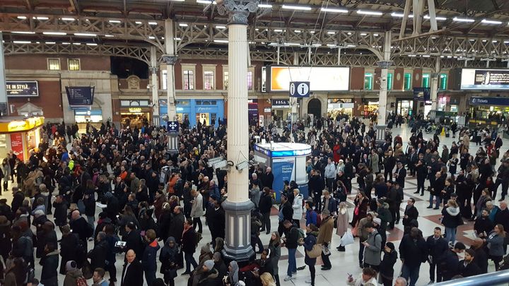 Southern Rail has been accused of deliberately sabotaging its services. File picture of stranded commuters at London Victoria. 