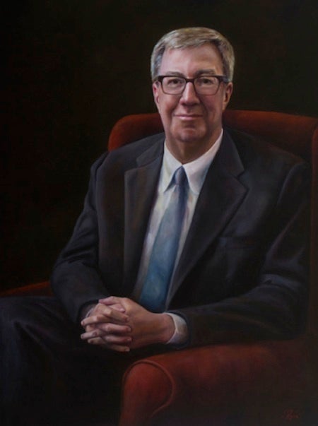 <p> Pépin’s portrait of Ottawa Mayor Jim Watson is on display at Ottawa’s City Hall.</p>